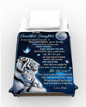 50% OFF Best Gift 🎁 Dad To Daughter, HOW MUCH YOU MEAN TO ME - Blanket