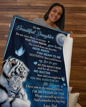 50% OFF Best Gift 🎁 Dad To Daughter, HOW MUCH YOU MEAN TO ME - Blanket